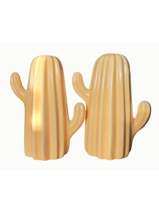 Unmarked / maker unknown Other - Ceramic Saguaro Cactus Figurines Pair Yellow Mustard Southwest Desert Decor 5"